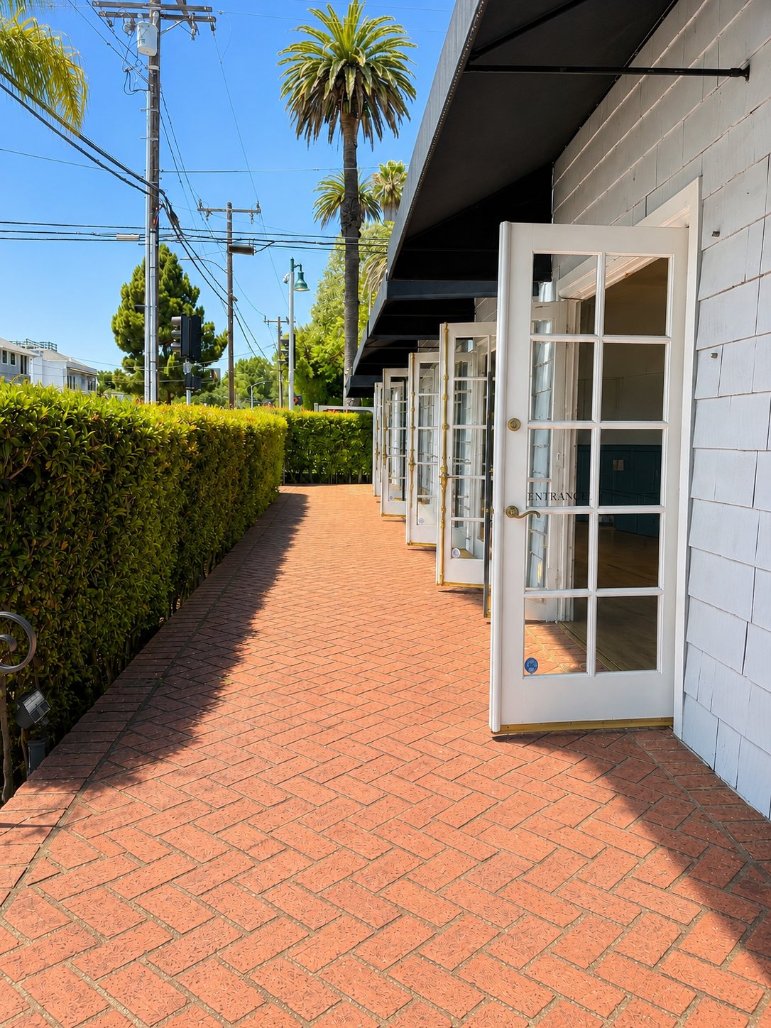 The brick patio off the main room