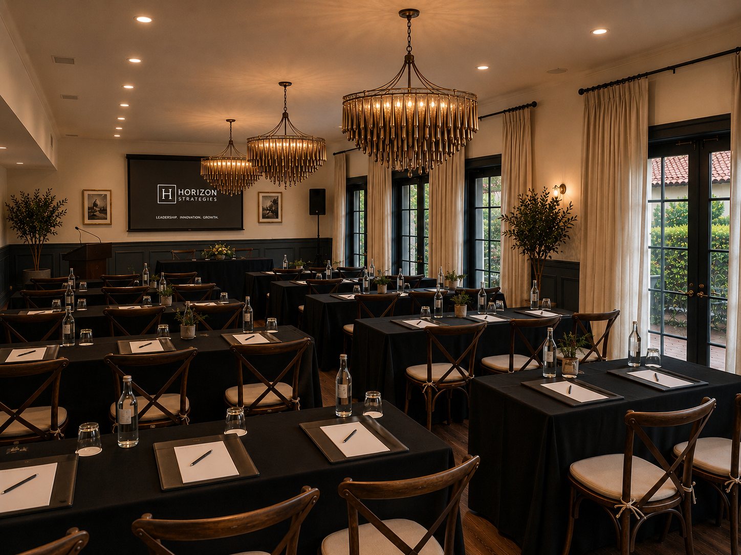 The Drawing Room arranged for a meeting